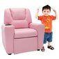 vidaXL - guļamkrēsls, rozā, mākslīgā āda cena un informācija | Atpūtas krēsli | 220.lv