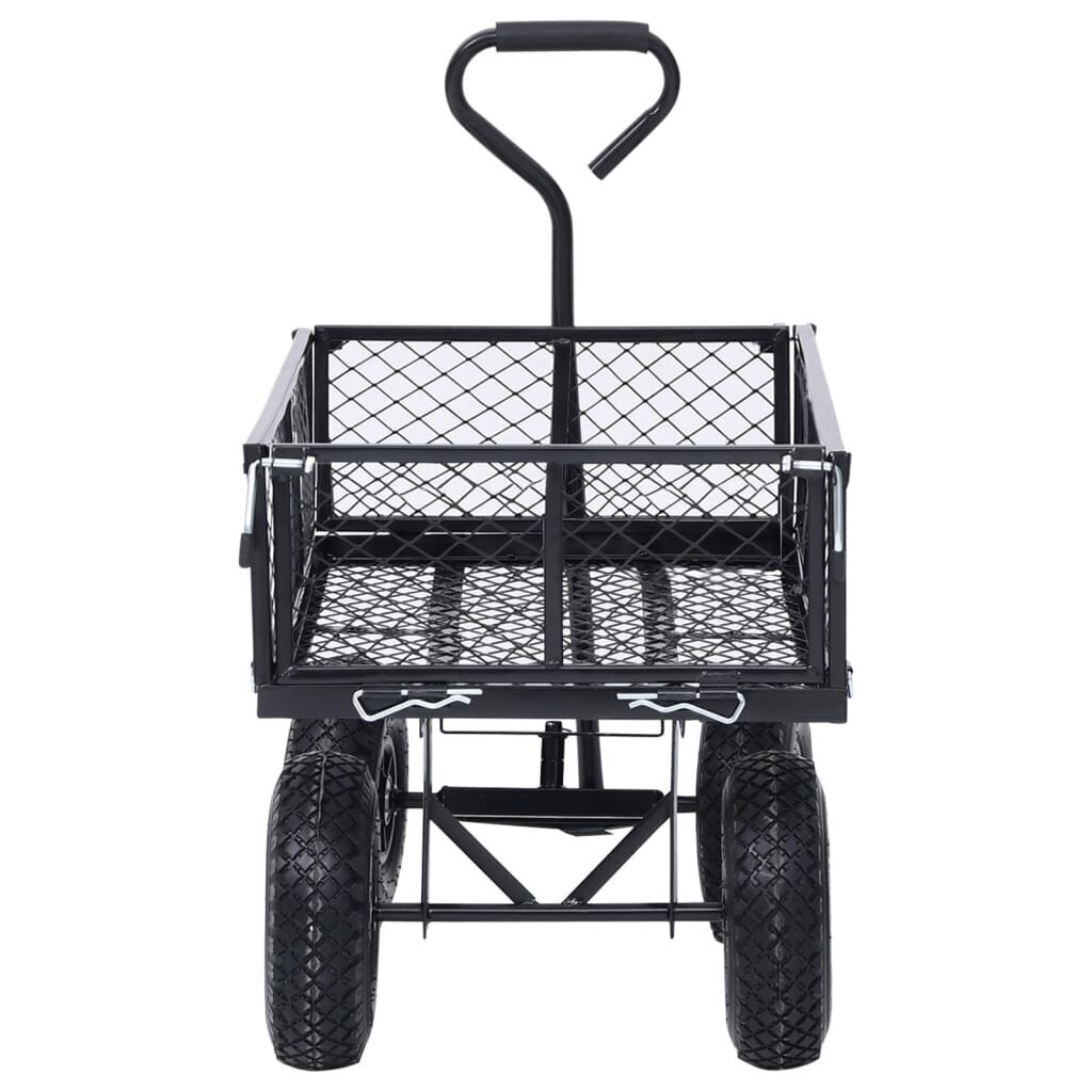 vidaXL - manuāli dārza ratiņi, melni, 250kg cena un informācija | Ķerras | 220.lv