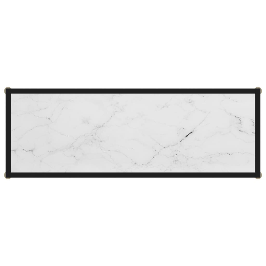 vidaXL konsoles galdiņš, balts, 100x35x75 cm, rūdīts stikls cena un informācija | Konsoles galdiņi | 220.lv