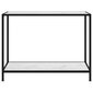 vidaXL konsoles galdiņš, balts, 100x35x75 cm, rūdīts stikls цена и информация | Konsoles galdiņi | 220.lv