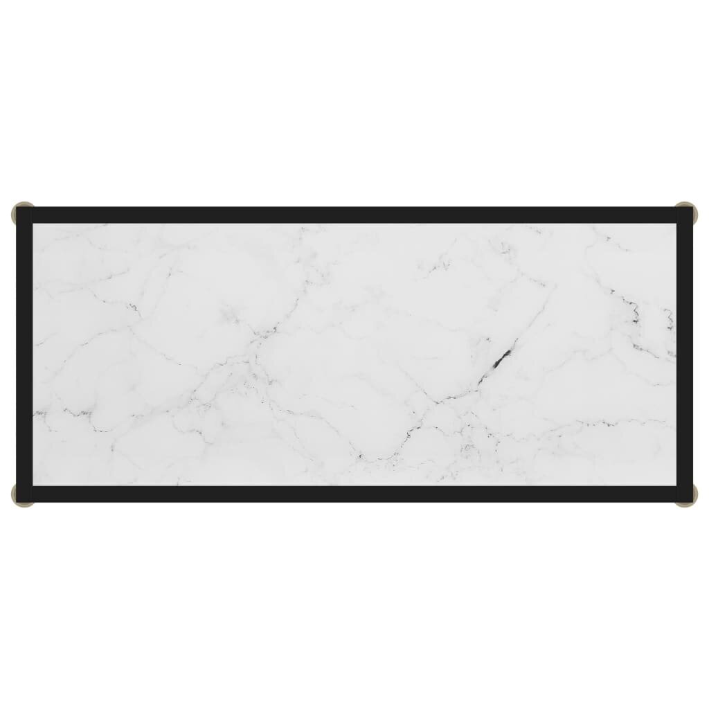 vidaXL konsoles galdiņš, balts, 80x35x75 cm, rūdīts stikls цена и информация | Konsoles galdiņi | 220.lv