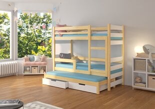 Gulta ADRK Furniture Karlo, brūna/balta cena un informācija | Bērnu gultas | 220.lv