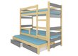 Gulta ADRK Furniture Karlo, brūna/pelēka цена и информация | Bērnu gultas | 220.lv