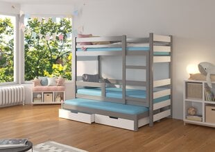 Кровать ADRK Furniture Karlo, серая/белая цена и информация | Детские кровати | 220.lv