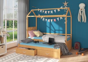 Кровать ADRK Furniture Jonasek 80x180см, коричневая цена и информация | Детские кровати | 220.lv