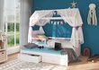 Gulta ADRK Furniture Jonasek ar sānu aizsardzību 80x180cm, brūnas krāsas cena un informācija | Bērnu gultas | 220.lv