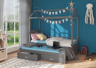 Кровать ADRK Furniture Jonasek 90x200см, темно-серая цена и информация | Детские кровати | 220.lv
