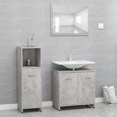 Комплект мебели для ванной, 3 части, серый цена и информация | Комплекты в ванную | 220.lv