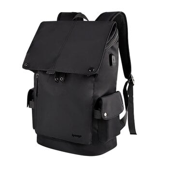 Sponge Tourist рюкзак, 15.4" с USB-соединением, черный цена и информация | Рюкзаки, сумки, чехлы для компьютеров | 220.lv