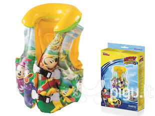 Piepūšamā peldveste Bestway Mickey Mouse Clubhouse™, 51x46 cm cena un informācija | Mickey Mouse Velo rezerves daļas, aksesuāri | 220.lv