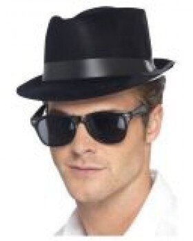 Spīdīga vīriešu cepure melnā krāsā cena un informācija | Karnevāla kostīmi, maskas un parūkas | 220.lv
