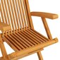 vidaXL - dārza krēsli, krēmkrāsas matrači, 4 gab., masīvs tīkkoks cena un informācija | Dārza krēsli | 220.lv