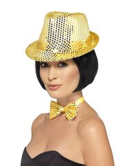 Блестящая желтая диско шляпа цена и информация | Карнавальные костюмы, парики и маски | 220.lv