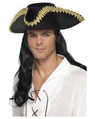 Шляпа пирата с желтой огранкой цена и информация | Карнавальные костюмы, парики и маски | 220.lv
