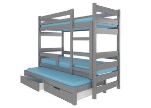 Gulta ADRK Furniture Karlo, pelēka цена и информация | Детские кровати | 220.lv