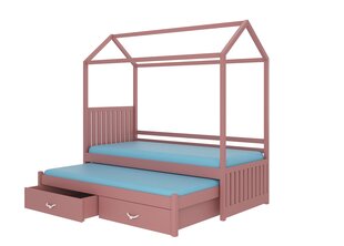 Gulta ADRK Furniture Jonasek 80x180cm, rozā цена и информация | Детские кровати | 220.lv