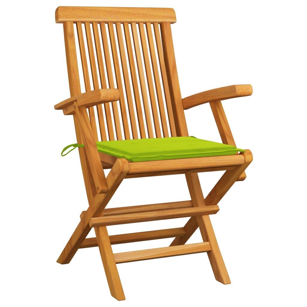 vidaXL - dārza krēsli ar spilveniem, 2 gab., masīvs tīkkoks цена и информация | Dārza krēsli | 220.lv