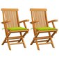 vidaXL - dārza krēsli ar spilveniem, 2 gab., masīvs tīkkoks цена и информация | Dārza krēsli | 220.lv