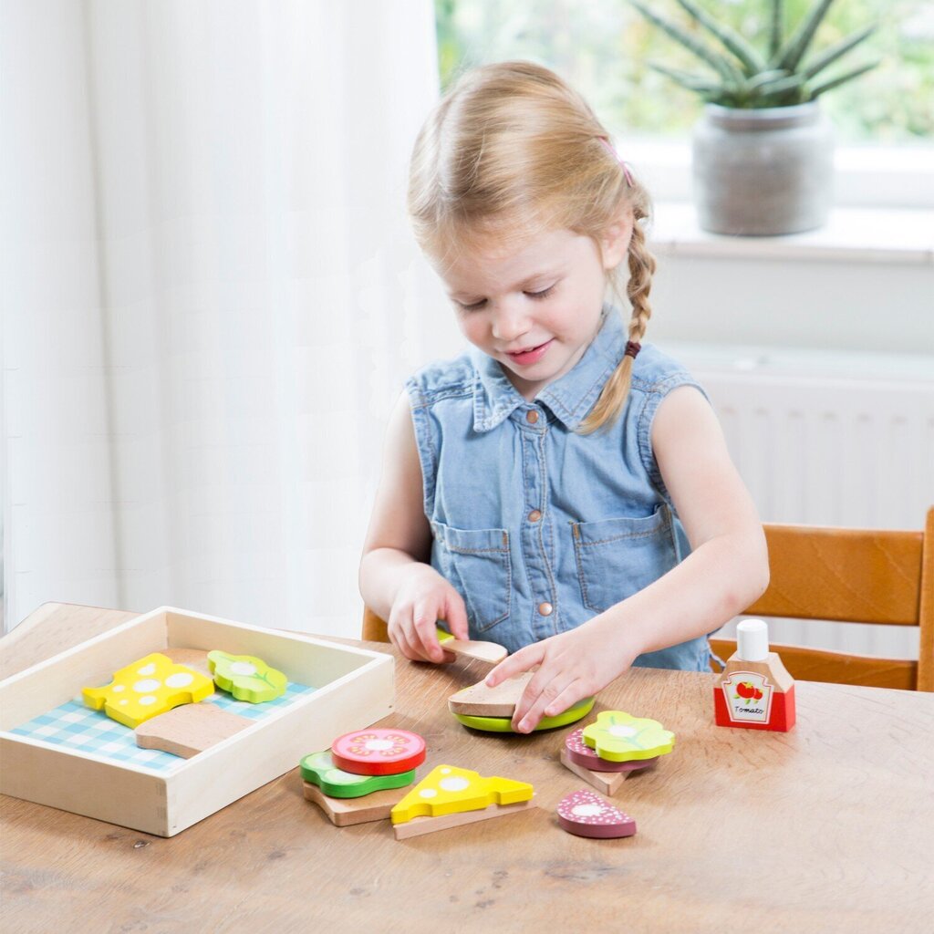 Piknika uzkodu koka komplekts bērniem cena un informācija | Attīstošās rotaļlietas | 220.lv