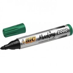 Перманентный маркер Eco 2000 2-5 мм, круглый наконечник, зеленый, в упаковке 12 шт 000026 цена и информация | Канцелярия | 220.lv