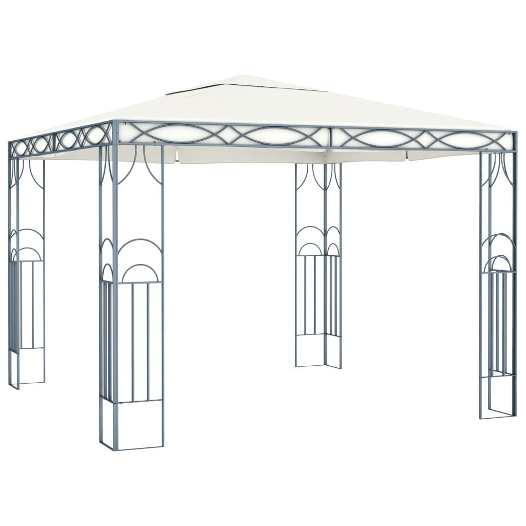 Lapene ar LED gaismām, krēmkrāsas, 300x300 cm cena un informācija | Dārza nojumes un lapenes | 220.lv