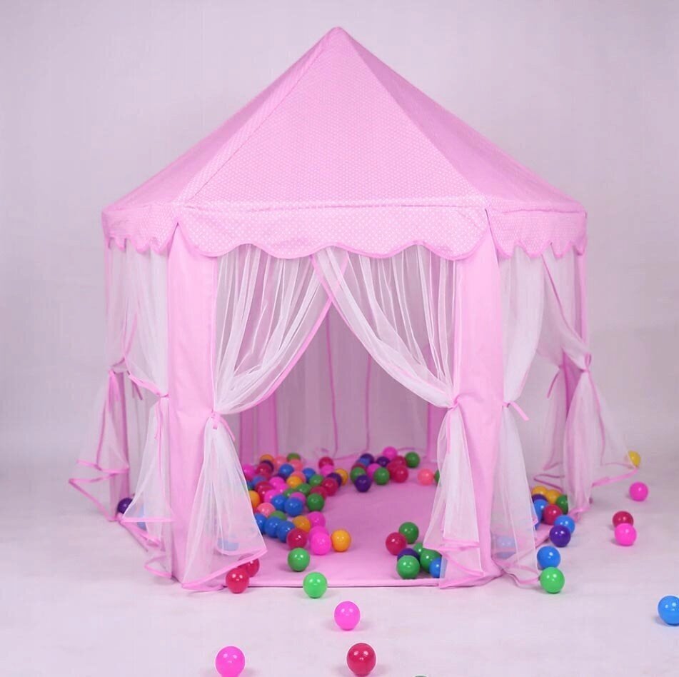 Bērnu telts Princeses pils, rozā цена и информация | Bērnu rotaļu laukumi, mājiņas | 220.lv