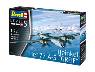 Revell - Heinkel He177 A-5 "GRIEF", 1/72, 03913 цена и информация | Конструкторы и кубики | 220.lv