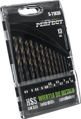 Metāla urbju komplekts STALCO PERFECT 1,5-6,5mm 13gab. cena un informācija | Rokas instrumenti | 220.lv