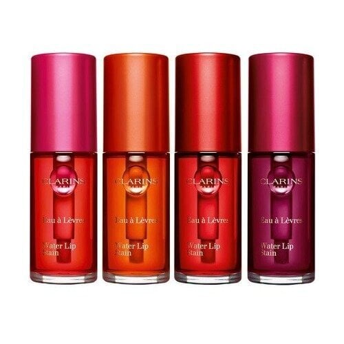Lūpu spīdums Clarins Water Lip Stain 7 ml, Rose Water 01 cena un informācija | Lūpu krāsas, balzāmi, spīdumi, vazelīns | 220.lv