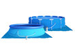 Paklājiņš āra baseiniem DM-114, 488x488 cm, zils cena un informācija | Baseinu piederumi | 220.lv