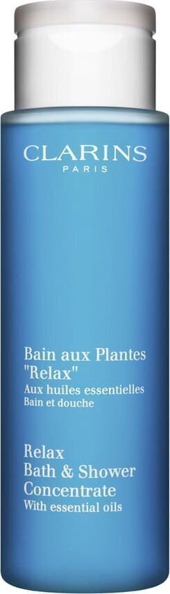 Koncentrēts ķermeņa mazgāšanas produkts Clarins Relax, 200 ml cena un informācija | Dušas želejas, eļļas | 220.lv