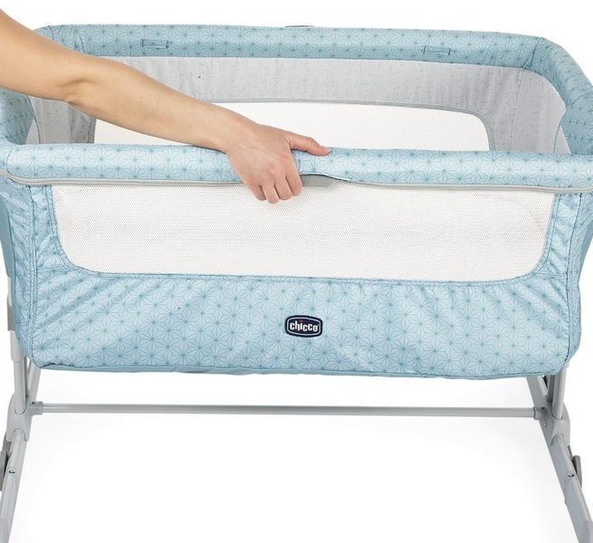 Bērnu gultiņa - manēža Chicco NEXT2ME Dream Sage, gaiši zila цена и информация | Manēžas | 220.lv