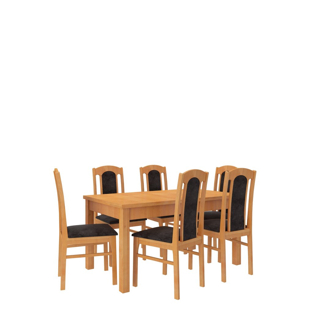 Ēdamistabas komplekts ADRK Furniture Rodos 53, brūnas krāsas cena un informācija | Ēdamistabas komplekti | 220.lv