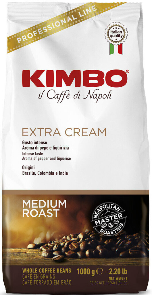 Kafijas pupiņas Kimbo espresso bar extra cream, 1 kg cena un informācija | Kafija, kakao | 220.lv