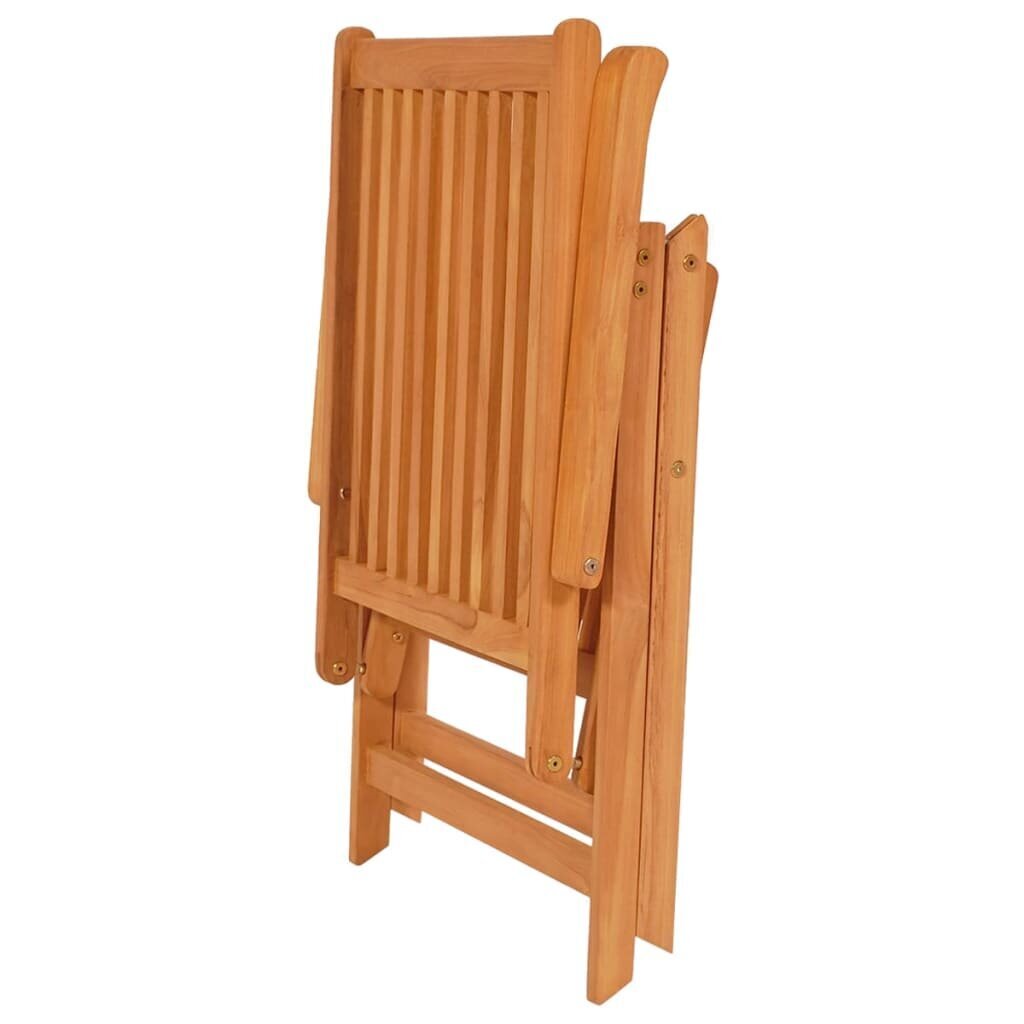 vidaXL - dārza krēsli ar spilveniem, 8 gab., masīvs tīkkoks cena un informācija | Dārza krēsli | 220.lv