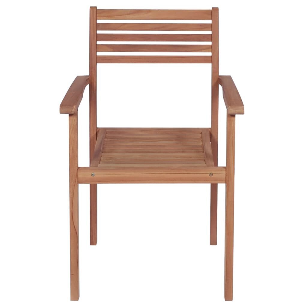 vidaXL - dārza krēsli, 8 gab., masīvkoks cena un informācija | Dārza krēsli | 220.lv