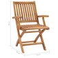 vidaXL - saliekamie dārza krēsli, 4 gab., tīkkoks cena un informācija | Dārza krēsli | 220.lv