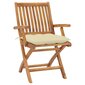 vidaXL - saliekamie dārza krēsli ar spilveniem, 4 gab., tīkkoks cena un informācija | Dārza krēsli | 220.lv