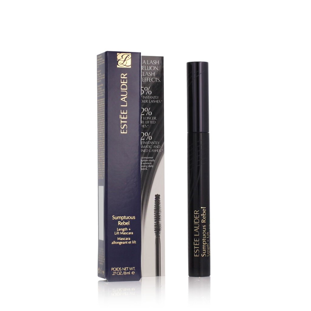 Pagarinoša un apjomu piešķiroša skropstu tuša Estee Lauder Sumptuous Rebel 8 ml, Black cena un informācija | Acu ēnas, skropstu tušas, zīmuļi, serumi | 220.lv