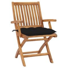 vidaXL - saliekamie dārza krēsli ar spilveniem, 8 gab., tīkkoks cena un informācija | Dārza krēsli | 220.lv
