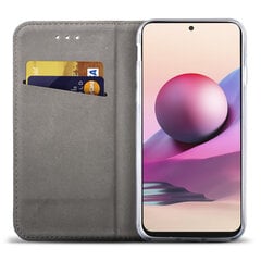 Перекидной чехол Moozy для Xiaomi Redmi Note 10 и Redmi Note 10S, темно-синий магнитный откидной футляр с держателем для карт и подставкой цена и информация | Чехлы для телефонов | 220.lv