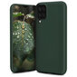 Moozy Lifestyle telefona vāciņš saderīgs ar Samsung A12 – augstvērtīga silikona apvalks ar matētu virsmu un mīkstu mikrošķiedras oderi, Tumši zaļš cena un informācija | Telefonu vāciņi, maciņi | 220.lv
