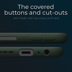 Moozy Lifestyle telefona vāciņš saderīgs ar Xiaomi Redmi Note 10, Redmi Note 10S – augstvērtīga silikona apvalks ar matētu virsmu un mīkstu mikrošķiedras oderi, Tumši zaļš cena un informācija | Telefonu vāciņi, maciņi | 220.lv