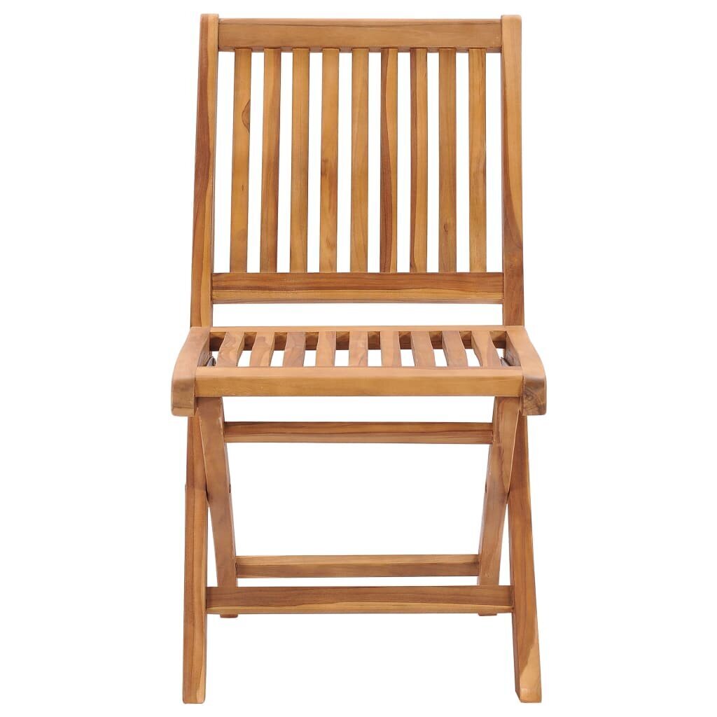 vidaXL - saliekamie dārza krēsli ar spilveniem, 6 gab., tīkkoks cena un informācija | Dārza krēsli | 220.lv