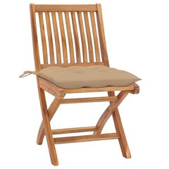 vidaXL - saliekamie dārza krēsli ar spilveniem, 8gab., tīkkoks cena un informācija | Dārza krēsli | 220.lv