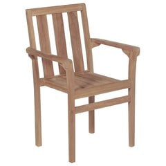 vidaXL - saliekamie dārza krēsli, 4 gab., tīkkoks cena un informācija | Dārza krēsli | 220.lv