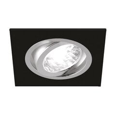 Tочечный потолочный светильник STRÜHMalum d mat черный/хром, 28 x 93 x 93 мм цена и информация | Монтируемые светильники, светодиодные панели | 220.lv