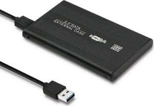 Qoltec ārējā cietā diska korpuss HDD / SSD 2,5 "SATA3 USB 3.0 | Melns цена и информация | Аксессуары для компонентов | 220.lv
