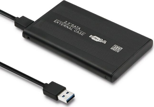Qoltec ārējā cietā diska korpuss HDD / SSD 2,5 "SATA3 USB 3.0 | Melns цена и информация | Komponentu piederumi | 220.lv