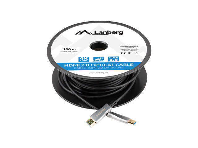 LANBERG CA-HDMI-20FB-1000-BK цена и информация | Kabeļi un vadi | 220.lv